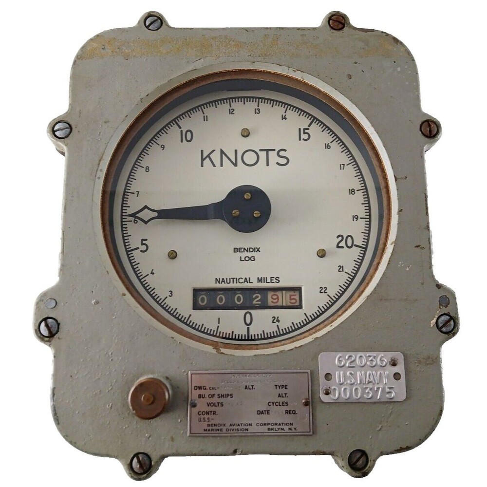 1944 WW2 Bendix UNDERWATER LOG Submarine Speed & Distance Indicator U.S. NAVY